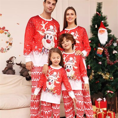 Christmas pajamas family set Xmas Couples kid baby pyjamas