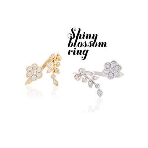 Korean Fashion Temperament Rhinestones Twisted Leaves Wishfu