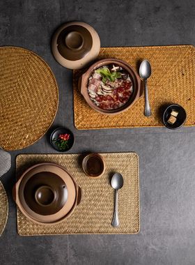 Corn fur woven Dining Table Mat Heat Insulation Pot Holder