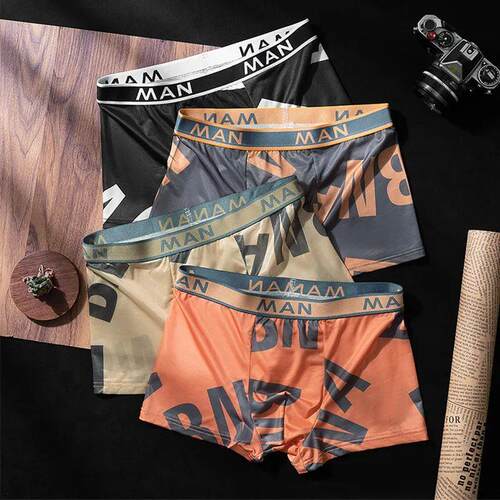 3pcs/lot Fashion Men Panties Seamless Letter Printed Underpa