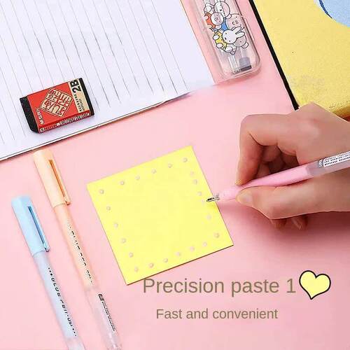 Solid Glue Stick Pen Shape Candy Color Quick-drying High Vis
