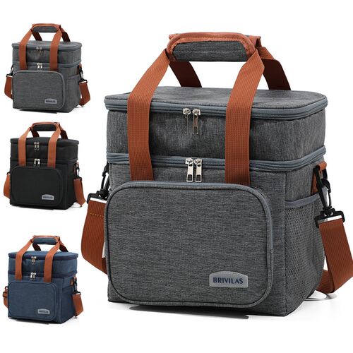 Large Double layered Cooler Bag Insulated Lunch Bag cold box