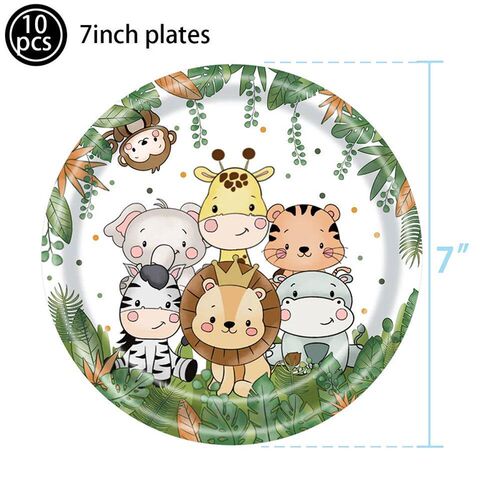 Jungle Animal Cupcake Toppers Picks Happy Birthday Party Dec