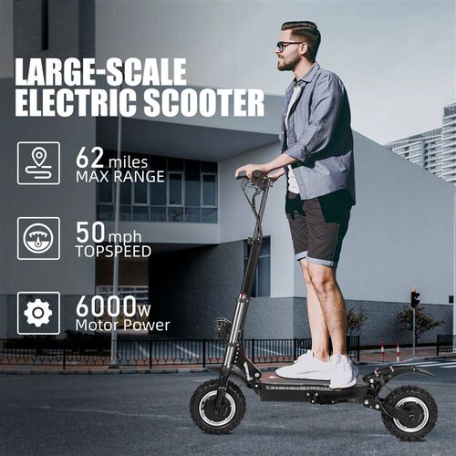 6000W High Power Adult Electric Scooter  Off-Road Commute Fo