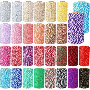 100M/Roll Cotton Bakers Twine String Cord Rope Two-color Cot