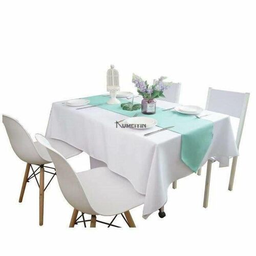 White tablecloth cloth art conference room long table