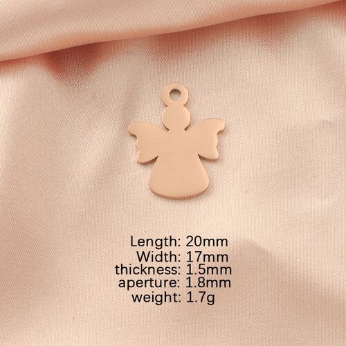 Stainless Steel Angel Girl Pendant DIY Doublesided Mirror Po