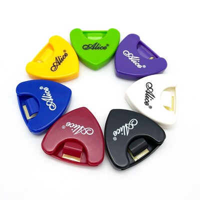 6 Guitar Picks + 1 Holder Case Alice Mediator Quick Storage