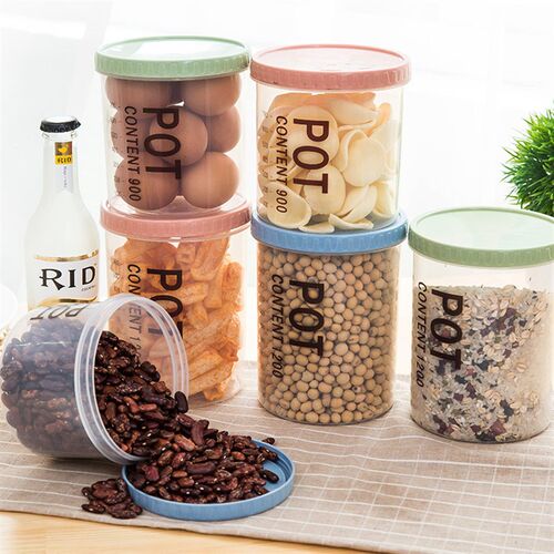 Kitchen Storage Sealed Jar Transparent Snack Organizer Box P