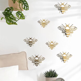 12PCS Hollow Bee Wall ers Home Decoration Festive Party Arra