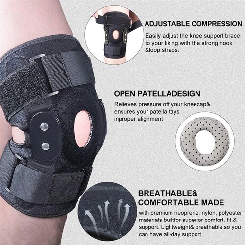 1PC Adjustable Hinged Knee Brace Knee Support Wrap for Menis