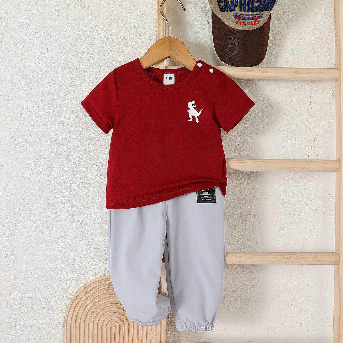 Infant Toddler Outfit 2PCS New Summer Baby Boys Clothing Din