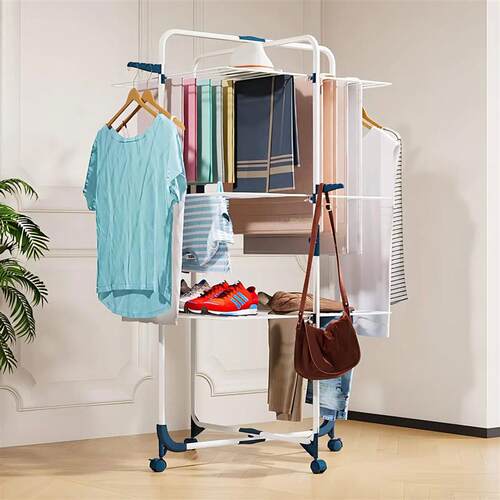 Foldable Clothes Drying Rack for Saving Space, Mobile Tower