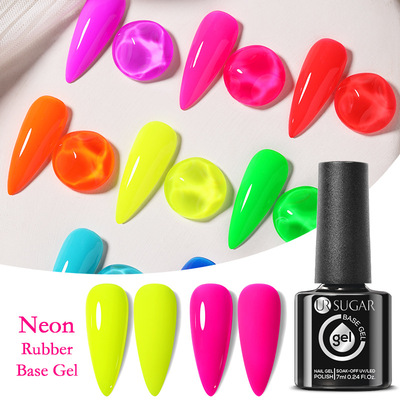 7.5ml Luminous Neon Nude Pink Gel Nail Polish Fluorescent