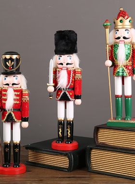 胡桃夹子士兵桌面木偶卡通创意摆件办公室摆放家居艺术摆设装饰品