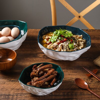 Ceramic large salad bowl buffet restaurant fruit bowl