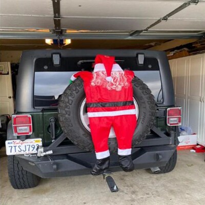 New Christmas decoration Hanging Santa Claus plush suit clim