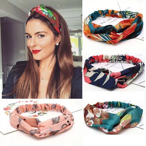 Women Headband New Fashion Hair Bands Bohemian Cross Elastic