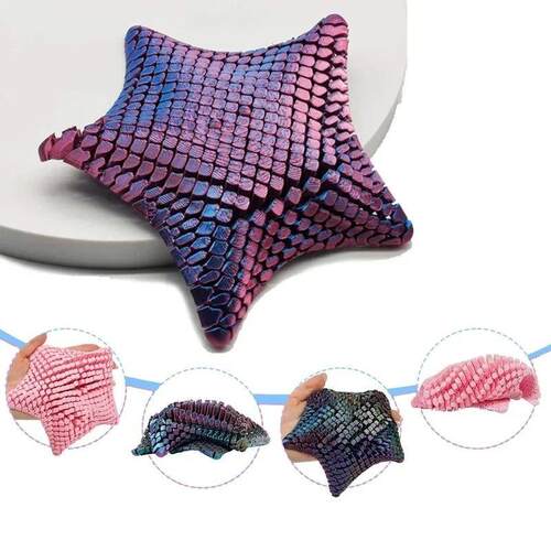 3D Printed Squishy Starfish Flexibat Fidget Desk Toy - Fun S