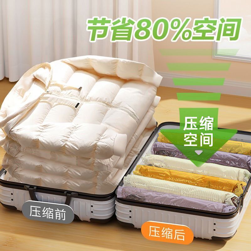 Roll Vacuum Space Saver Storage bags Travel Compression Bags - 实物图
