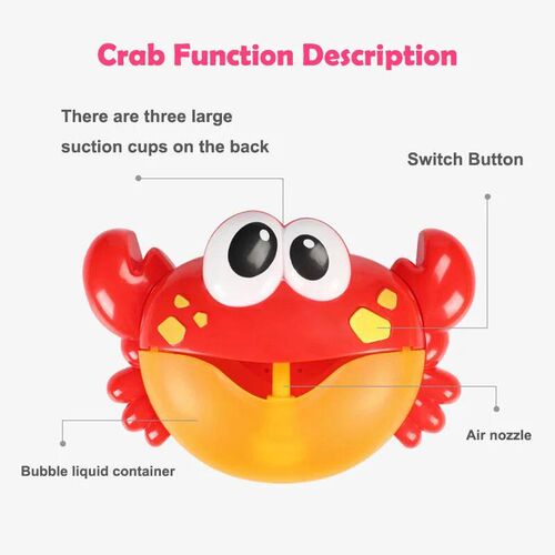 Electric Crab Bubbles Machine Kids Bath Bubble Frog Swimming