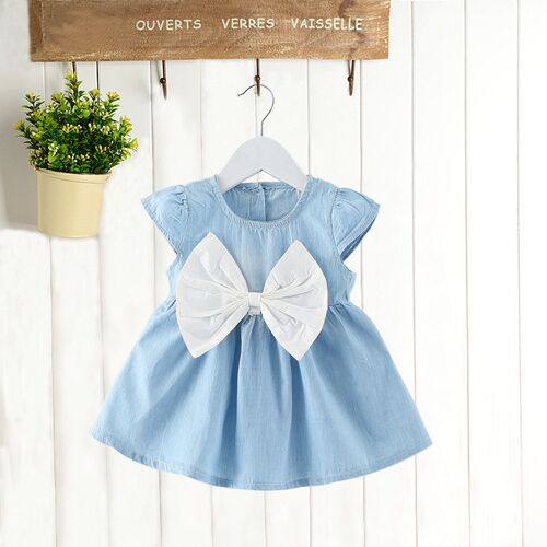 Kids Dresses Girls Casual New Fashion Costumes Cute Denim Ch