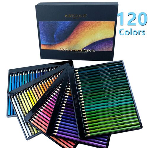 12/24/36/48/72 Colors Oily Colored Pencils Hexagon Wooden Ha