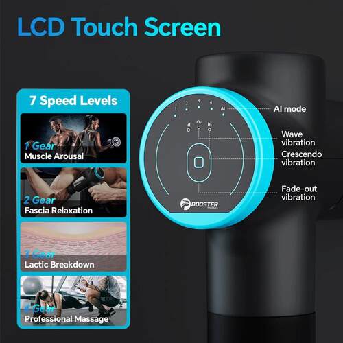 M2-12V LCD Display Massage Gun Professional Deep Muscle Mass