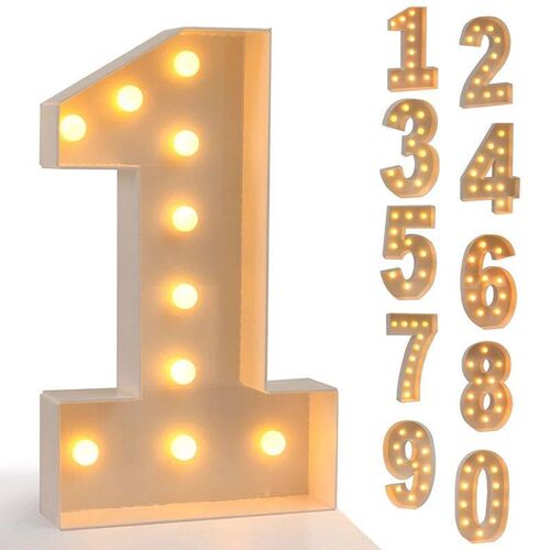 91.5cm Giant Figure Balloon Filling Box with Lights 1st Birt