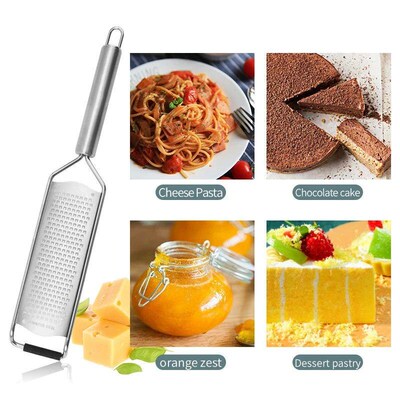 Stainless Steel Cheese Grater with Cover and Brush Tube Hand