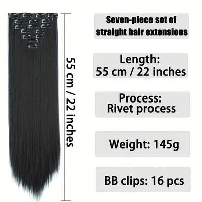 Europe and the United States wig hair piece sevenpiece set