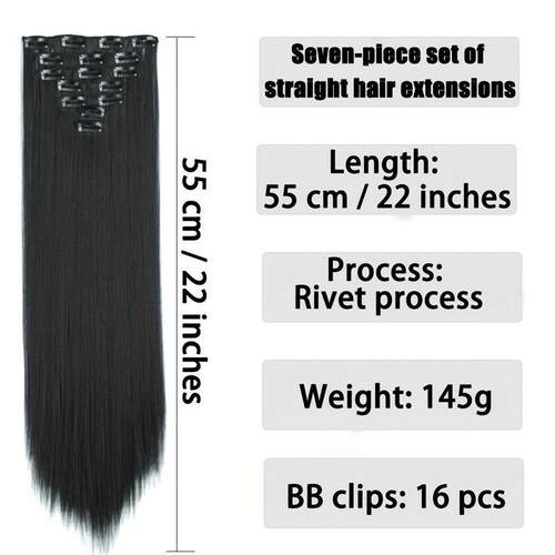 Europe and the United States wig hair piece sevenpiece set