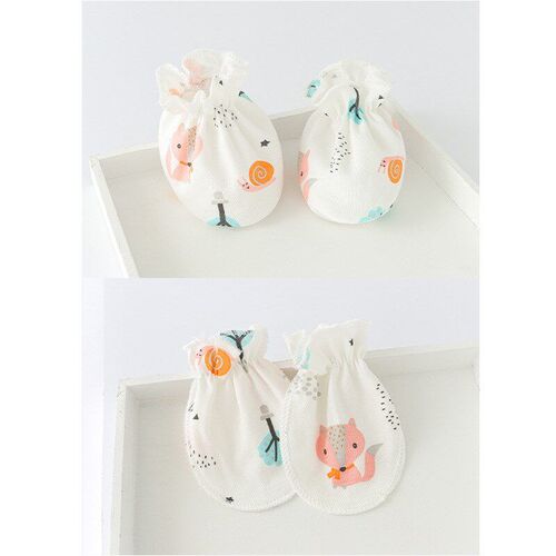 Newborn Antiscratch Gloves Infant Protective Mittens Baby Bo