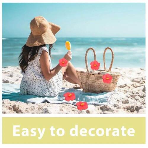 10pcs Artificial Flowers Faux Hawaiian Hibiscus Decoration
