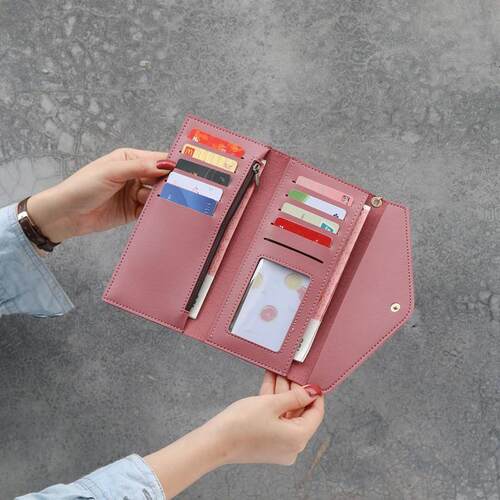 Female New Korean Version Crocodile Pattern Long Wallet Ladi
