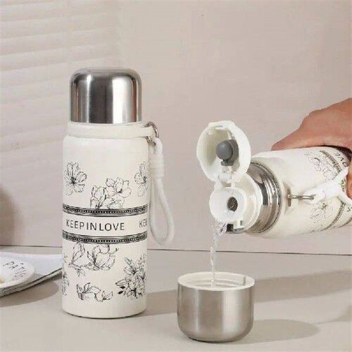 Portable 600ml Insulated Water Bottle Leak-proof Stainless