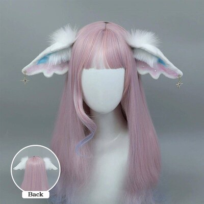 Kawaii Animal Faux Fur Angel Wings Ears Headband Cosplay