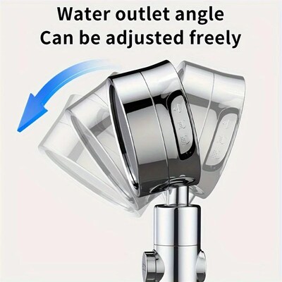1PC 3-level Adjustable Shower Head With Filter, Wall-mounted