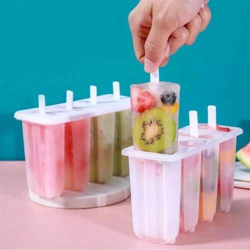 4 Even Old Popsicle Mold with Cover Household Childrens Cut