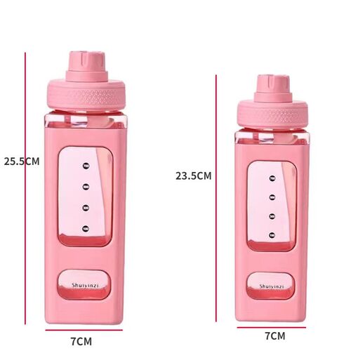 700ml/900ml Cute Water Bottle for Girls with Lid Straw er Pl
