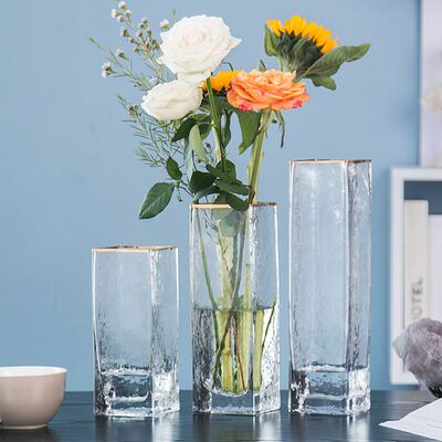 Glass vase flower arrangement small vase creative ornament