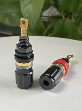 EIZZ功放接线柱 紫铜镀金 单点式传输喇叭功放接线插座