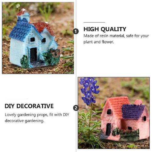 8 Pcs Succulent Resin Ornaments for Mini House Fairy Garden