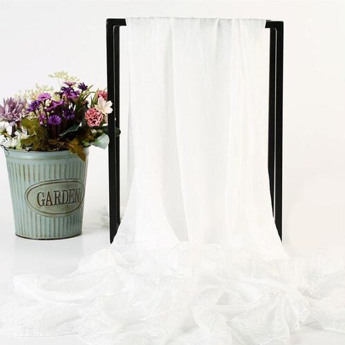 Surface and autumn thin section white chiffon syarn Zwang s