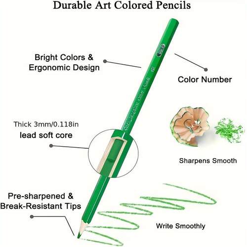 50/72Piece Colored Pencil Set with Canvas RollUp Case  Pe