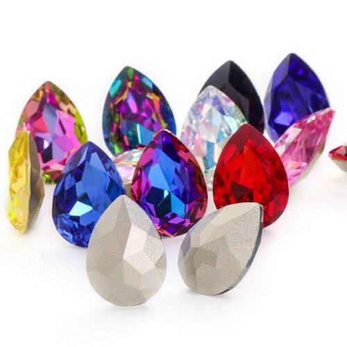 Twinkling Violet Tear Drop K9 Glass Rhinestones Glass Crysta