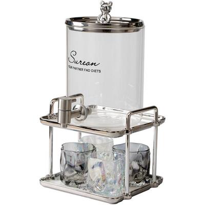 Glass Cold Water Pitcher with Spout and Jug Set