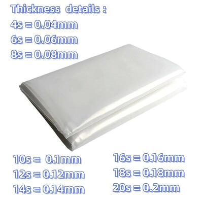 Thick 0.04 0.06 0.08 0.1 0.12 0.14 0.16 0.18 0.2mm Transpare