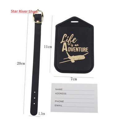 Travel Accessories Creative Aircraft PU Leather Luggage Tag