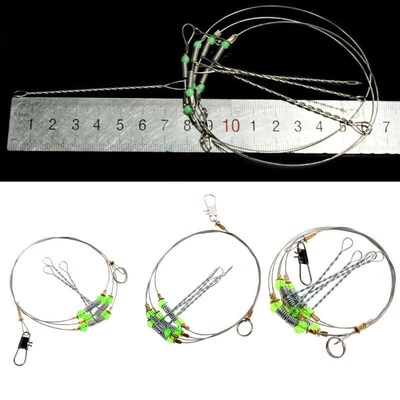 Tpoline Tackle 1Pcs Fishing Hooks Anti-Winding Swivel String